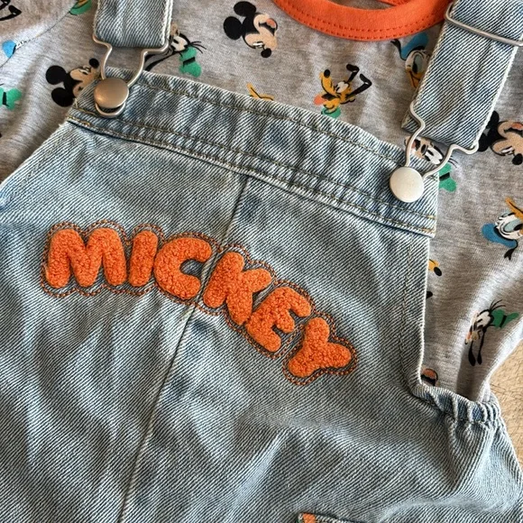 NWOT Disney Character Denim Overall Outfit 18m - Picture 2 of 9